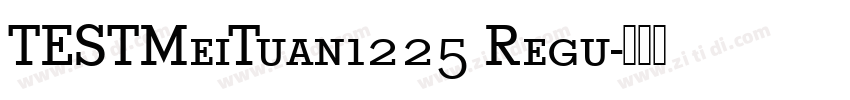 TESTMeiTuan1225 Regu字体转换